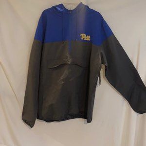 Pitt Panthers 1/4 zip Pullover Jacket men's size L New